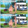 Cartoon: Ossimiliert (small) by Arghxsel tagged ossi,wessi,camping,grillen,idylle,fkk,sandalen