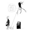 Cartoon: Geld abheben (small) by F L O tagged geld,bank,abheben,hund,mann,frau,leine