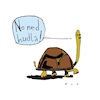 Cartoon: No ned hudla (small) by F L O tagged schildkröte,eile,gelassenheit