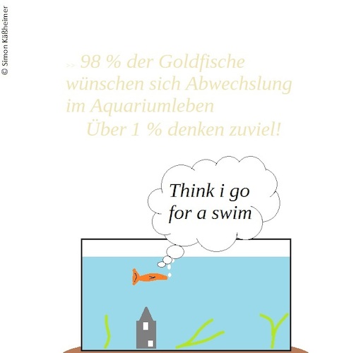 Cartoon: Goldfischstatistik (medium) by Flymon tagged goldfish,goldfisch