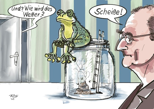 Cartoon: Wettervorhersage (medium) by Rudissketchbook tagged wetter,wettervorhersage,meteorologen