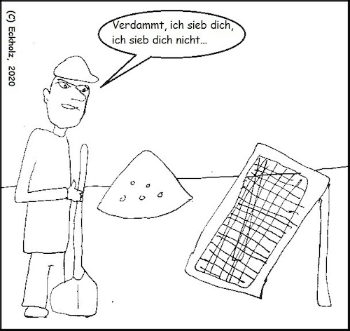 Cartoon: Verdammt ich sieb dich... (medium) by Sven1978 tagged sieb