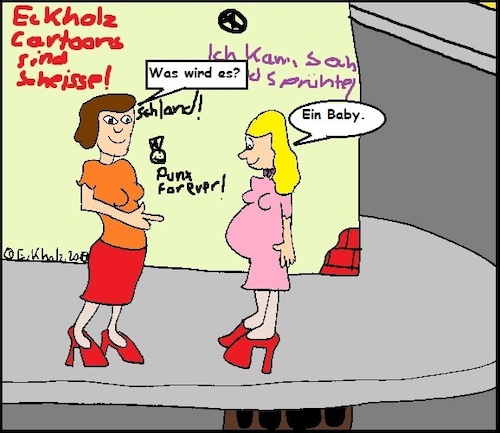 Cartoon: Was wird es? (medium) by Sven1978 tagged schwangerschaft,baby,stolz,frauen,liebe,familie,nachwuchs