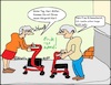 Cartoon: Das neue Hörgerät... (small) by Sven1978 tagged hörgerät,mann,frau,gesundheit,senioren,schwerhörigkeit,hörverlust,rentner,scooter,rollator,oma,opa,alte,alter