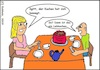 Cartoon: Igitt... (small) by Sven1978 tagged kuchen,torte,lebkuchen,vesper,kaffee,mann,frau,ehe