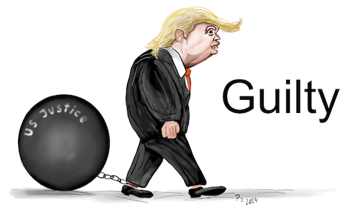 Cartoon: Guilty (medium) by SchmidtFineArt tagged cartoon,demokratie,trump,wahl,kunst,usa,humor,illustration,gesellschaft,geld,karikatur,man,mann,medien,politik,politics,donald,regierung