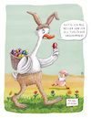 Cartoon: Frohe Ostern (small) by Rebecca-Meyer tagged türsteher,gans,ostern,osterhase,witzig,comedy,relatable,alltag,jobfrust,fail,wtf,süß,absurd,tiere,verkleidung,eier,spaß,trending,lachen,hasenkostüm,hühnereier,ironie,selbstzweifel,schlappohren,gänsecatroon