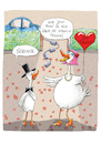 Cartoon: Heiraten (small) by Rebecca-Meyer tagged gänse,hochzeit,über,schwelle,tragen,dick,und,dünn