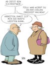 Cartoon: Endlich Rentner (small) by Karl Berger tagged rente,pension,freizeit,altersarmut,ruhestand