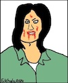 Cartoon: Bloody Annalena... (small) by Stiftewürger tagged politikerin,bundesaussenministerin,annalena,baerbock,politik,blut,frau