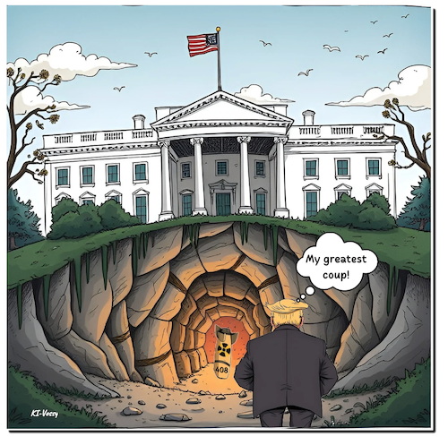 Cartoon: Chamber of Secrets (medium) by A Human tagged 408,uran,iran,trump,usa,angereichert,uranium,war,israel,nuclear,408,uran,iran,trump,usa,angereichert,uranium,war,israel,nuclear