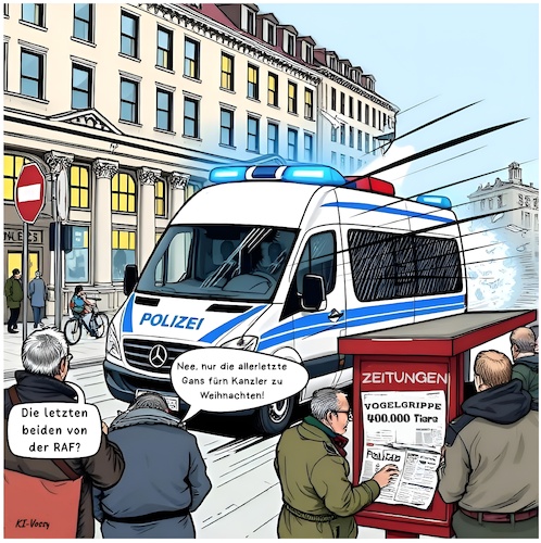 Der letzte Braten (medium) Cartoon: Der letzte Braten (medium) by A Human tagged vogelgrippe,ente,enten,gänse,gans,merz,cdu,kanzler,bundeskanzler,weihnachten,weihnachtsgans,preise,teurer,kranich,kraniche,sterben,vogelsterben,geflügel,gefahr,schaden,schäden,deutschland,europa,eu,pute,puten,keulen,entsorgen,sperrzone,pest,geflügelpest,braten,h5n1,virus,viren,vogel,vögel,viruserkrankung,influenza,seuche,seuchen,tierseuche,tierseuchen,säugetieren,mensch,menschen,krank,tod,infektion,infektionsweg,infizieren,vogelgrippe,ente,enten,gänse,gans,merz,cdu,kanzler,bundeskanzler,weihnachten,weihnachtsgans,preise,teurer,kranich,kraniche,sterben,vogelsterben,geflügel,gefahr,schaden,schäden,deutschland,europa,eu,pute,puten,keulen,entsorgen,sperrzone,pest,geflügelpest,braten,h5n1,virus,viren,vogel,vögel,viruserkrankung,influenza,seuche,seuchen,tierseuche,tierseuchen,säugetieren,mensch,menschen,krank,tod,infektion,infektionsweg,infizieren
