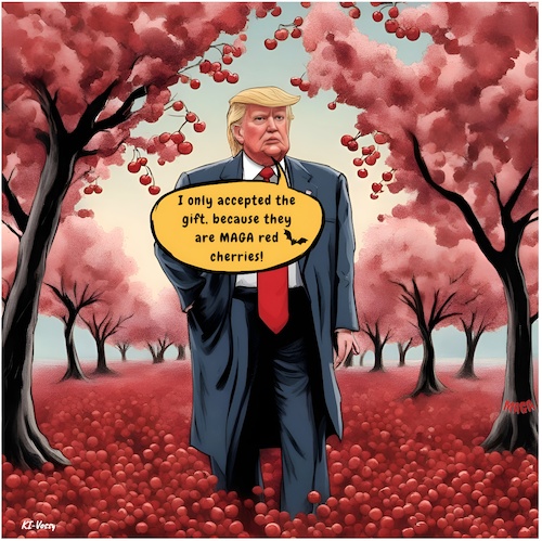 MAGA Red Cherries (medium) Cartoon: MAGA Red Cherries (medium) by A Human tagged trump,usa,president,potus,visit,japan,cherrry,cherries,takaichi,tree,trees,washington,anniversary,declaration,independence,maga,red,kirsche,kirschen,kirschbäume,monarchie,unabhängigkeitserklärung,farbe,colour,trump,usa,president,potus,visit,japan,cherrry,cherries,takaichi,tree,trees,washington,anniversary,declaration,independence,maga,red,kirsche,kirschen,kirschbäume,monarchie,unabhängigkeitserklärung,farbe,colour