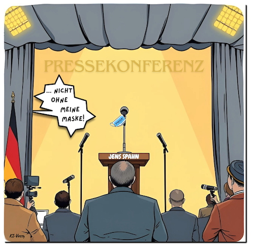 Cartoon: Nicht ohne! (medium) by A Human tagged cdu,csu,warken,spahn,fiege,maskendeal,maskenaffäre,covid,corona,maske,steuerzahler,bundestag,opposition,linke,grüne,haushaltsausschuss,gesundheitsministerium,cdu,csu,warken,spahn,fiege,maskendeal,maskenaffäre,covid,corona,maske,steuerzahler,bundestag,opposition,linke,grüne,haushaltsausschuss,gesundheitsministerium