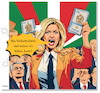 Cartoon: Basta! (small) by A Human tagged italien,meloni,politik,albanien,flüchtlinge,eu,rom,mittelmeer,flüchtlingspolitik,abschieben,abschiebung,internieren,internierung,gericht,dekret,herkunft,herkunftsländer,flüchtlingslager,lager,basta