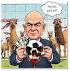 Cartoon: Blutball WM34 (small) by A Human tagged bet,football,infantino,fifa,saudiarabia,katar,quatar,wette,amnesty,menschenrechte,ausbeutung,wüste,fußballweltmeisterschaft,wm,ai,exploitation,discrimination,reformen,worldcup,diskriminierung,unterdrückung,slavery,sklaverei,menschenleben,wm34,wm2034