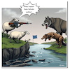 Cartoon: Der Problemwolf (small) by A Human tagged wolf,wölfe,tierschutz,eu,deutschland,abschuss,wwf,schafe,nutztiere,geschützt,europa,flinte,lupus