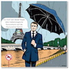 Cartoon: Pariser Fehlstart (small) by A Human tagged olympia,paris,wetter,regen,macron,triathlon,schwimmen,seine,wasserqualität