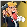 Cartoon: Trumps Chartbreaker (small) by A Human tagged trump,war,iran,krieg,b2,dollar,midnight,hammer,maga