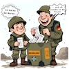 Cartoon: Wehrlos (small) by A Human tagged wehrdienst,ersatzdienst,soldat,soldaten,bundeswehr,verteidigungsminister,krieg,frieden,lotteries,wehrlose,bundeswehrlos,pistorius,koaltion,regierung,cdu,spd,csu,söder,musterung,losentscheid,losen,los,lose,militär,verteidigung,marine,front,losverfahren