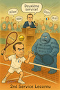 Cartoon: Ass oder Doppelfehler? (small) by ArtyFicial tagged frankreich,premierminister,lecornu,macron,staatspräsident,neue,regierung,chaos,probleme