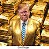 Cartoon: Goldfinger (small) by ArtyFicial tagged trump,gold,goldfinger