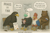 Cartoon: Vogelgrippe international (small) by ArtyFicial tagged vogelgrippe,finanzschwäche,immunsystem,bundesadler,weißkopfseeadler,us,eagle,gallischer,hahn,russischer,bär
