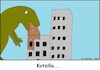 Cartoon: Kotzilla... (small) by Kruscha tagged kotzilla,godzilla,filmmonster,parodie,satire,persiflage,wortspiel,kotzen,erbrechen