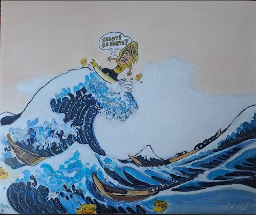 Cartoon: pastiche artistique (medium) by NIKABE tagged ca,farte