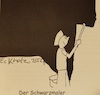 Cartoon: Der Schwarzmaler... (small) by SMK tagged allegorie,schwarzmaler,sprache,schwarzmalen,malen,schwarz,farbe,mann,maler,pinseln,farbrolle