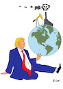 Cartoon: Drill baby drill (small) by Nicocomix tagged trump,ecology,planet,pollution,usa,america