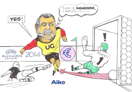 Cartoon: Sudhir Pops-up on Forbes Lists (medium) by Aiko tagged sudhir,ruparelia,forbeslist