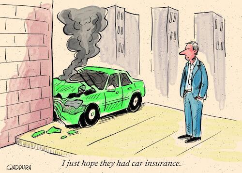 Cartoon: Concern (medium) by Ahmad Qaddura tagged accident