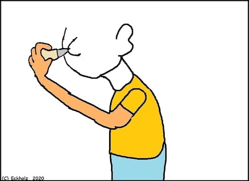 Cartoon: Ohne Worte (medium) by Kritzelchaot tagged nonsens