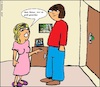 Cartoon: Der große Kleine... (small) by Kritzelchaot tagged mutter,sohn,groß,liebe,mann,frau,kinder,riese