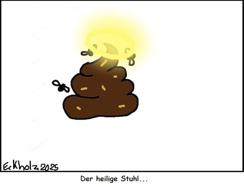 Cartoon: Der heilige Stuhl... (medium) by Honk1978 tagged stuhl,kot,heilig,allegorie,spott,scheisse,kacke,kirche,katholizismus,verarsche,religion,christentum