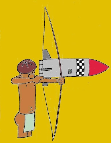 Cartoon: Tech Natives (medium) by Xisto Ventura tagged native,bomb,tech