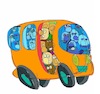 Cartoon: Bus (small) by Xisto Ventura tagged bus,hush