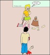 Cartoon: Uuups... (small) by Kritzeltonne tagged uuups,angriff,unfall,attacke,axt,mädchen,frau,mann,blut,splatter,holzhacken,verletzung,verwundung