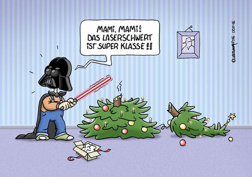 Cartoon: Schöne Bescherung (medium) by Rovey tagged weihnachten,weihnachtsbaum,tannenbaum,weihnachtsgeschenk,geschenk,darth,vader,maske,star,wars,laserschwert,junge,kind,heilig,abend,bescherung,freude,spass,spielzeug,christmas,xmas,christmastree,gift,nice,mess,children,joy,fun,toy,laser,sword,weihnachten,weihnachtsbaum,tannenbaum,weihnachtsgeschenk,geschenk,darth,vader,maske,star,wars,laserschwert,junge,kind,heilig,abend,bescherung,freude,spass,spielzeug,christmas,xmas,christmastree,gift,nice,mess,children,joy,fun,toy,laser,sword