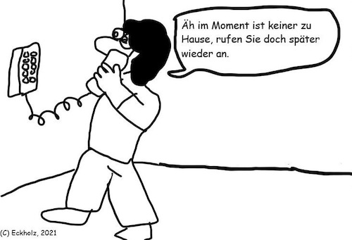Cartoon: Der Anruf... (medium) by Moppel tagged anruf
