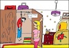 Cartoon: Im Schlafraum... (small) by Moppel tagged suizid,schlafraum,mann,frau,ehe,freitod,depressionen,hinig