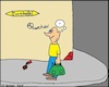 Cartoon: Wegweiser... (small) by Moppel tagged verwirrung,wegweiser,turnhalle,mann,sport,gesellschaft,irreführung,ziellosigkeit