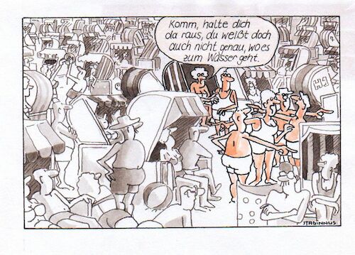 Cartoon: Strand 3 (medium) by staginnus tagged ssommer,urlaub