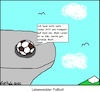 Cartoon: Lebensmüder Fußball (small) by Kritzelsven tagged fußball,lebensmüde,depressionen,mobbing