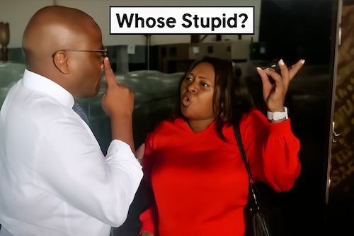 Cartoon: Whose Stupid? (medium) by KaluluWachenjera tagged vitumbiko,mumba,mcp,malawi