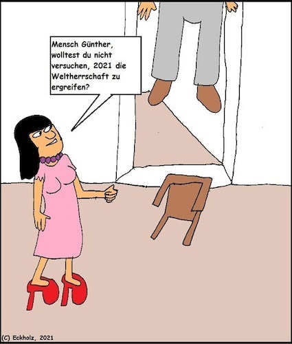 Cartoon: Mensch Günther... (medium) by Kritzelhonk tagged günther,tod,suizid,weltmacht,frau,mann,ehe,freitod,gesellschaft