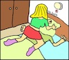 Cartoon: Psycho-Mädchen 1 (small) by Kritzelhonk tagged mädchen,frau,kissen,ersticken,mord,hass,gewalt,horror,bett,angriff,attacke,heimtücke,mann,opfer