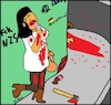 Cartoon: Psycho-Mädchen 2 (small) by Kritzelhonk tagged lolli,mädchen,lecken,blut,mord,splatter,horror,hass,gewalt,attacke,angriff,seelenruhe,tod
