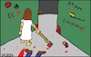 Cartoon: Psycho-Mädchen 5 (small) by Kritzelhonk tagged mädchen,frau,psycho,mord,blut,splatter,gasse,axt,schleifen,ziehen,gewalt,nacht,angriff,attacke,totschlag,beil